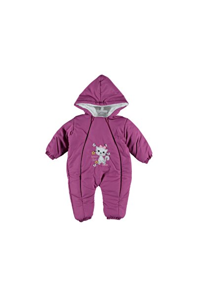 BIDI BIDI Sevimli Kedi Nakışlı Kız Içi Peluşlu Kozmonot 6/12 Ay