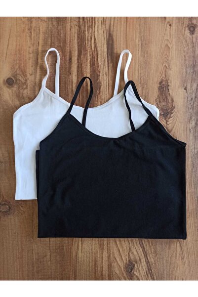 ParisTrend قميص داخلي نسائي مكون من قطعتين بأشرطة حبل