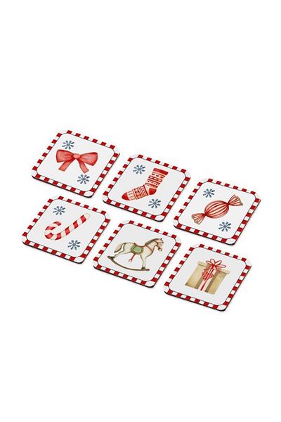 The Mia Globe New Year Themed 6-Piece Coasters