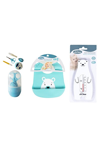 Sevi Bebe Bebek Bakim Seti (tırnak Bakım Seti+silikon Önlük+banyo Derece)