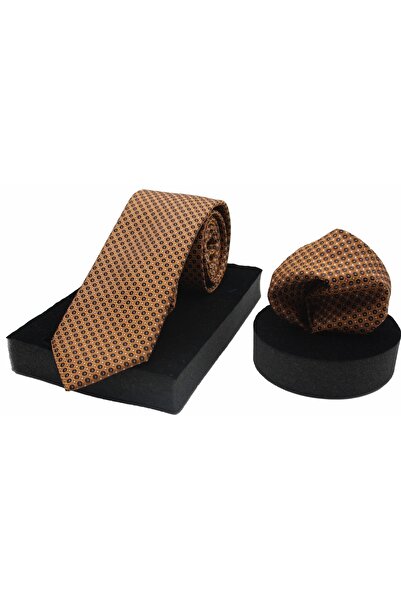 N-CHIC Man Polka Dot Italian Microfiber Woven Tie and Handkerchief Set
