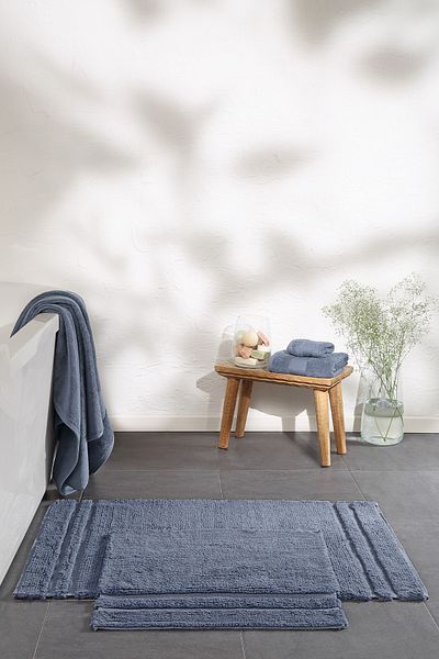 Yataş Felicia Bath Mat Set - Indigo