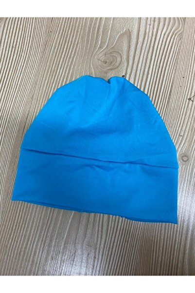 Adasea Plain Blue Hijab Swimsuit Cap