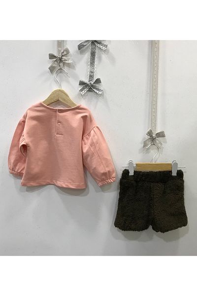 Çikoby طقم شورت طفلة خروف