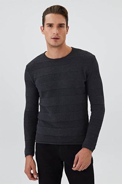 Lee Cooper Holden Men's O Neck Sweater Anthracite