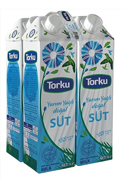 GROS Torku Yarım Yağlı Süt 4x1 L