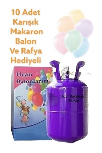 Kahramanlar Dünyası Helyum Gazı Kullan At Helyum Tüpü (10 Adet Karışık Makaro...