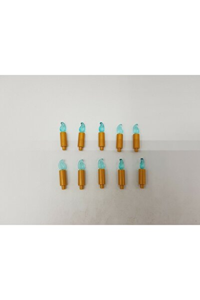 LEGO Original Accessory Moc Minifigure Minifigure Gold Candle Transparent Blu...