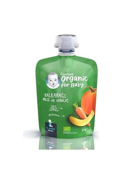 GERBER Organik Balkabağı Muz Ve Havuç Püresi 90gr