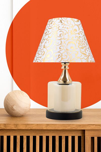 MINIMAL ETICARET VE BILGI TEKNOLOJILERI Lambent Gold Cone Mini Glass Lampshade