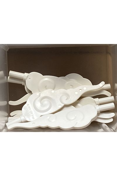 LEGO Moc Minifigure Wave Wind Pattern 2 Pieces White Cloud Original Accessory