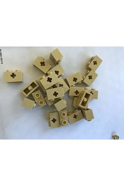 LEGO Original Accessory Moc Custom Technic Brick 1 X 2 Axle Perforated Brick Tan Tan 4 Pieces Will Be Sent
