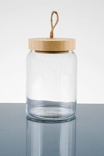 Paşabahçe Woody Bamboo Jar with Lid 860 Cc
