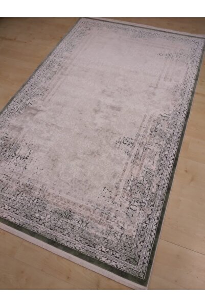 gabardin halı Konfor 530-40 Krem Yeşil Salon Halısı 150x233 Cm