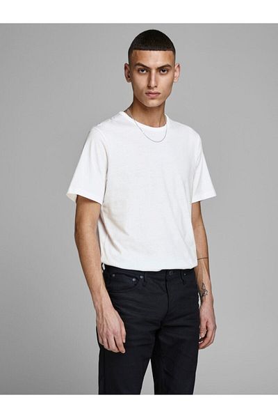 Jack & Jones Men's 2 Pack Crew Neck White Tshirt - 12133913