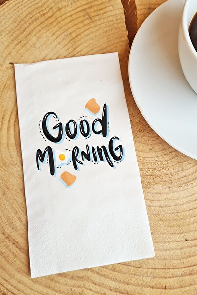 PEKSHOP Sunum Peçetesi Good Morning Yazılı Kağıt Peçete