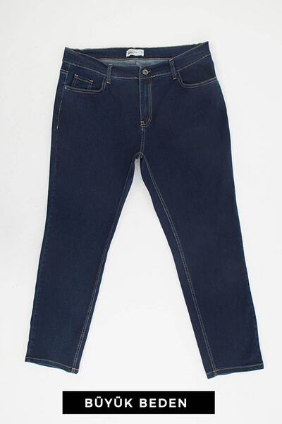 Fashion Friends Büyük Beden Carmen Jean Pantolon Mavi