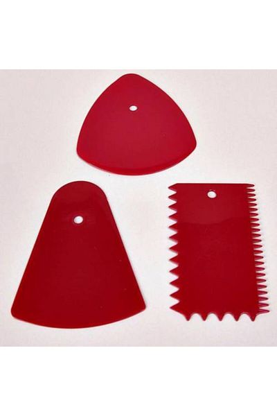 Baroness Cream and Dough Scraper Set of 3