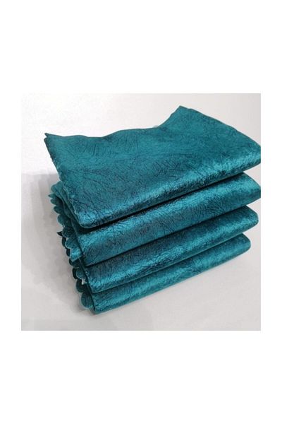 Selçuklu Tekstil Sponge Sofa/Couch Bed Cover with Vein Pattern Glossy and Non-Slip Cover Turquoise