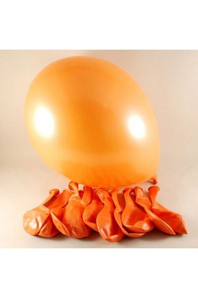 HBK Orange Metallic Balloon 15 Pieces