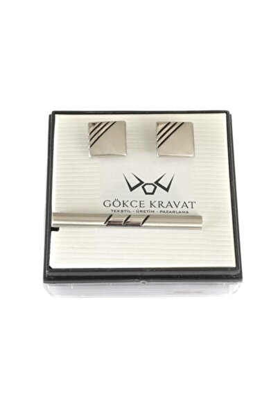 Brianze Kol Düğmesi Ve Kravat Iğnesi Set Kd-36