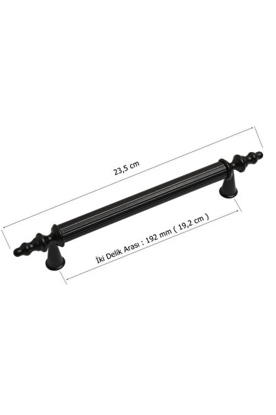 EYM Öyküm Çizgili Mobilya Dolap Çekmece Rustik Kulp Siyah 192 Mm ( 19,2 Cm )