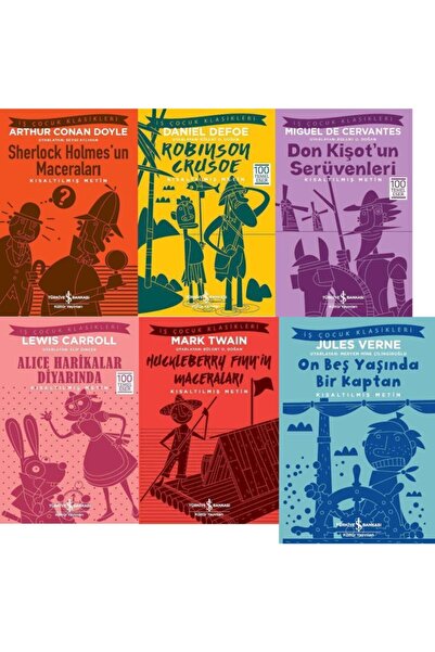 TÜRKİYE İŞ BANKASI KÜLTÜR YAYINLARI Iş Bankası Çocuk Klasikleri 6 Kitap-on Be...