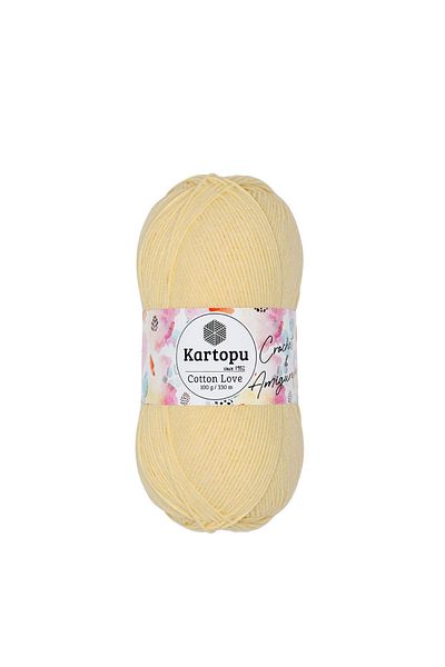 Kartopu Amigurumi Thread - 100gr K331 Light Yellow Hand Knitted Cotton