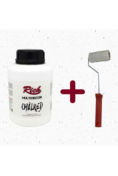 Rich Multi Decor Chalked 1750 Cc Beyaz Akrilik Boya + Maxi Ipek Rulo Beyaz