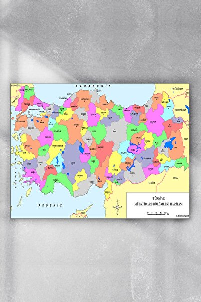 Postermanya Türkiye Haritası Eğitim Posteri 40x60 cm