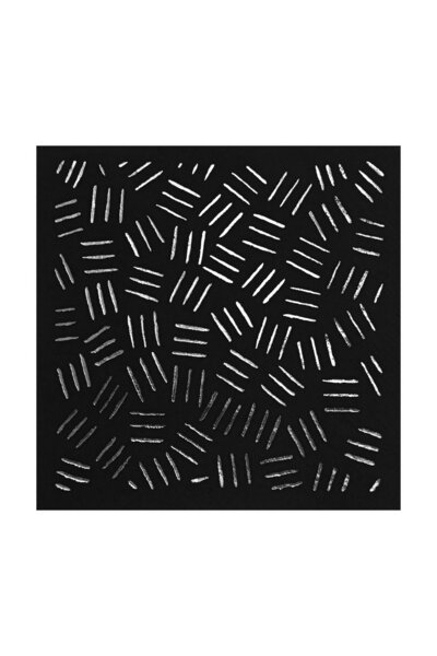 Story منديل أسود اللون مع نمط شوكة من رقائق الفضة