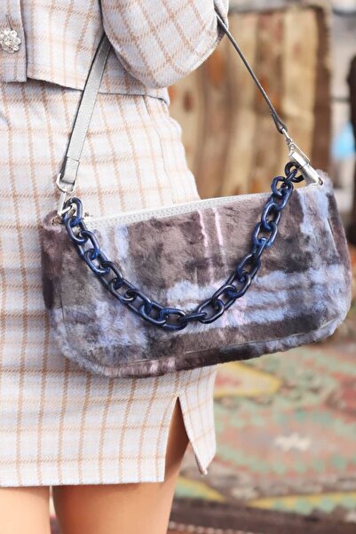 Moom Bag Жіноча сумка з чорною клітинкою та плюшевими аксесуарами