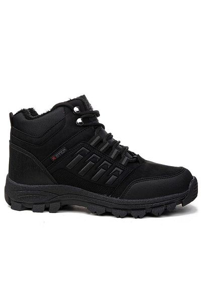 XStep Ανδρικές χειμερινές μπότες X-step X-6 Μαύρη αντιολισθητική σόλα Ζεστή εσωτερική επένδυση X Step