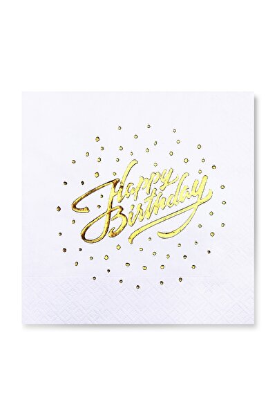 Story مناديل عيد ميلاد سعيد منقوشة برقائق ذهبية مقاس 33 × 33 سم مكونة من 16 ق...