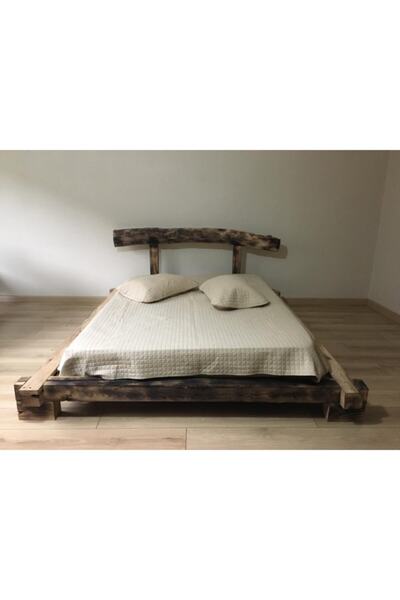 KeçiAhşap Kütük Yatak Kestane