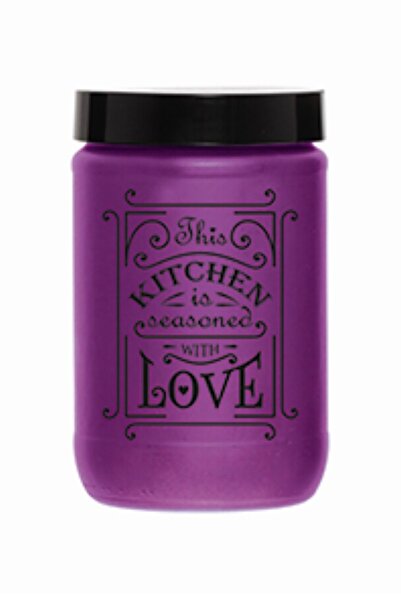 krommet Herevin 660 Cc Mat Mor Renkli Ve Siyah Baskılı Kavanoz