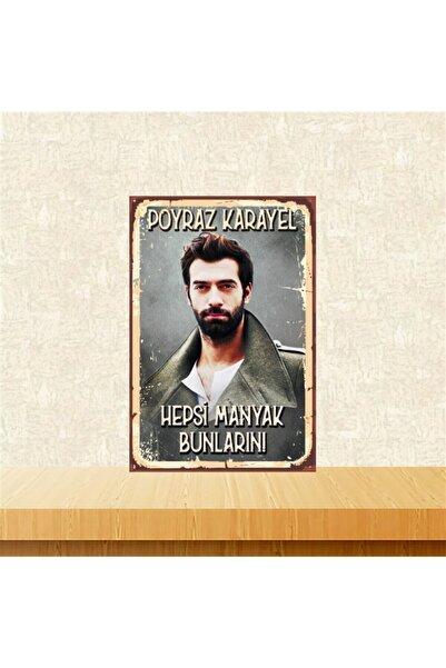 TAKIFİX Poyraz Karayel Hepsi Manyak Bunların 20-30 Cm Retro Ahşap Tablo Tkfx4583