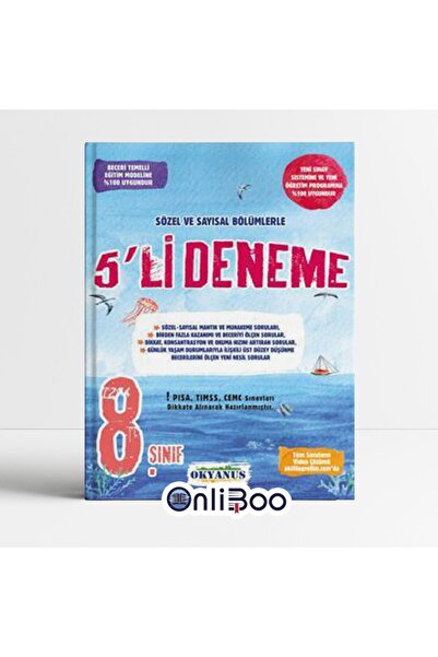 Okyanus Yayınları 8. Sınıf Lgs 5'li Genel Deneme Sayısal Ve Sözel Bölümlerle ...