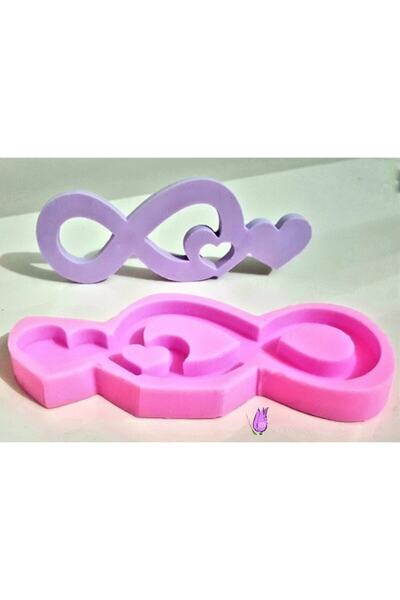 morlalem m Sonsuzluk Işareti 2 Kalp Sevgi Silikon Kalıp K-006