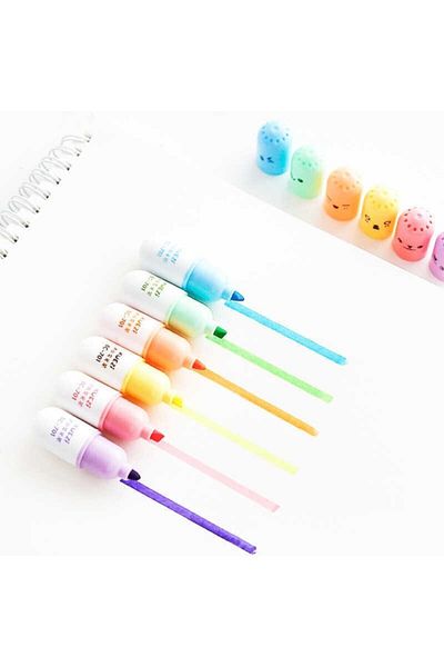 ironishop 6-Piece Highlighter Mini Highlighter - Capsule Designed Marker