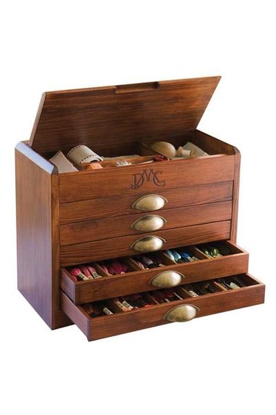 Dmc Wooden Muline Chest 465 Colors Muline Full Set