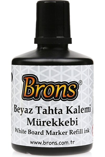 Brons Beyaz Tahta Kalemi Mürekkebi Siyah 100 Cc. Br-353