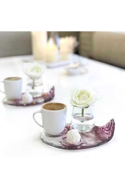 Tavcam Coffee Presentation Plate - Purple