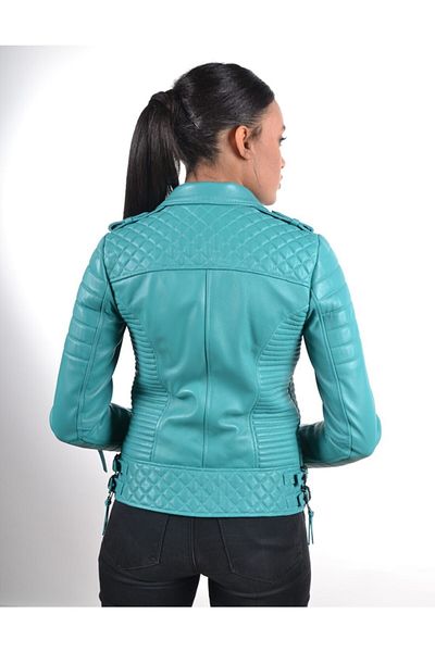 ALİN Venus Jade Stone Women's Leather Jacket
