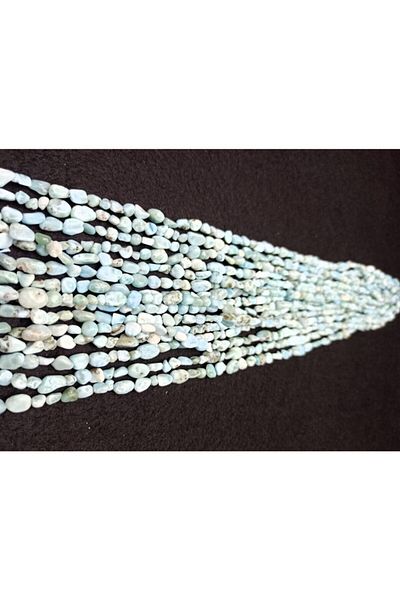 Yüksel Boncuk Σειρά ακαλλιασμένων φυσικών πετρών Larimar 6 mm