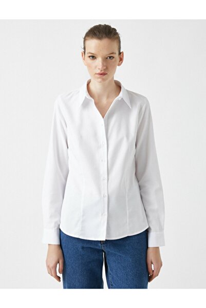 Koton Női Poplin ing pamut hosszú ujjú Basic