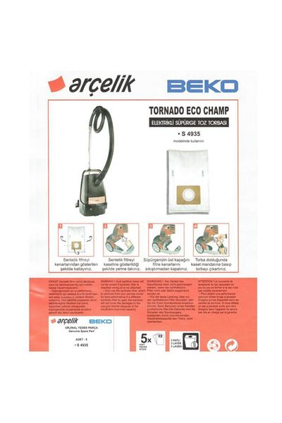 Arçelik Eco Champ Tornado Vacuum Cleaner Dust Bag