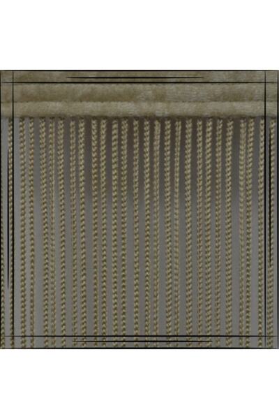 GÜLPINAR PERDE Bej Altın Simli Kalın Zincir Ip Perde