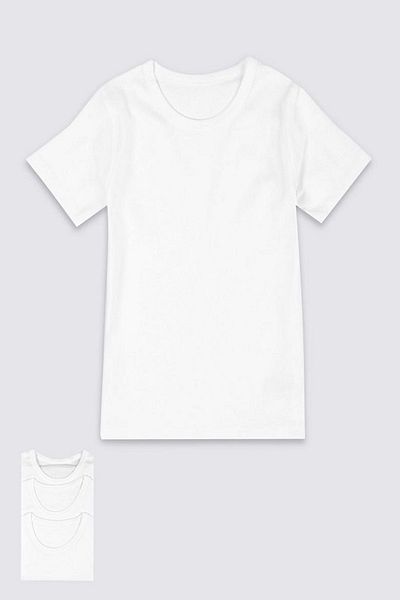 Berrak Tricou alb pentru băiat/Pachet de 6 1502