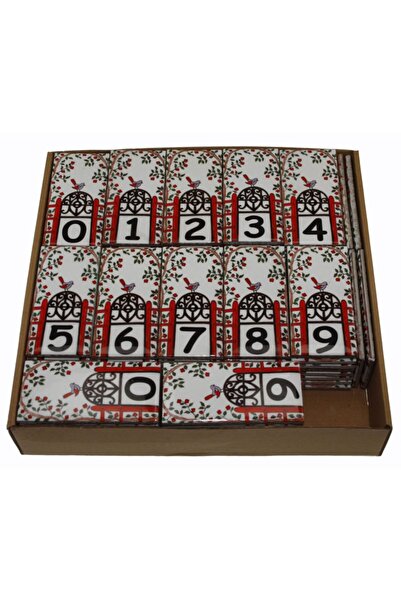 OTANTİK ÇİNİ Seramik Kapı Numarası 5x10 Cm Dir. Kutu 100 Ad Dir.